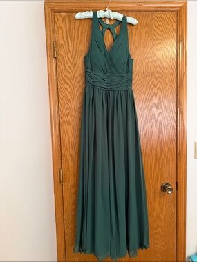 azazie emerald green bridesmaid dresses Kelly Green Mermaid Deep V-neck Prom Maxi Dress – Aquarius Brand main image 0